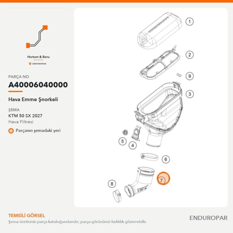 Hava Emme Şnorkeli A40006040000 parça şeması