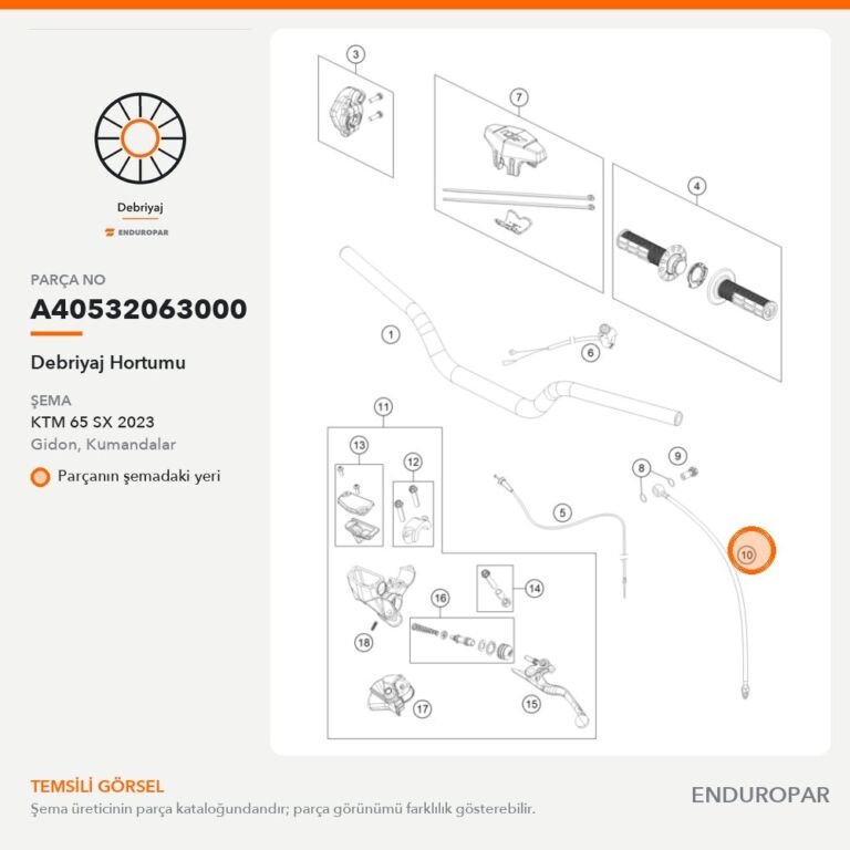 Debriyaj Hortumu A40532063000 parça şeması