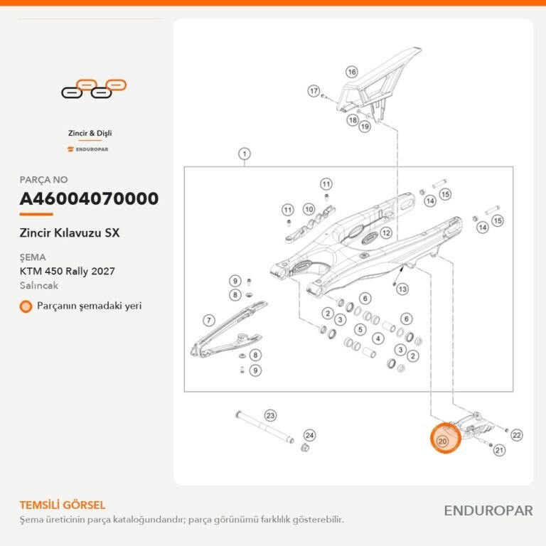 Zincir Kılavuzu SX A46004070000 parça şeması