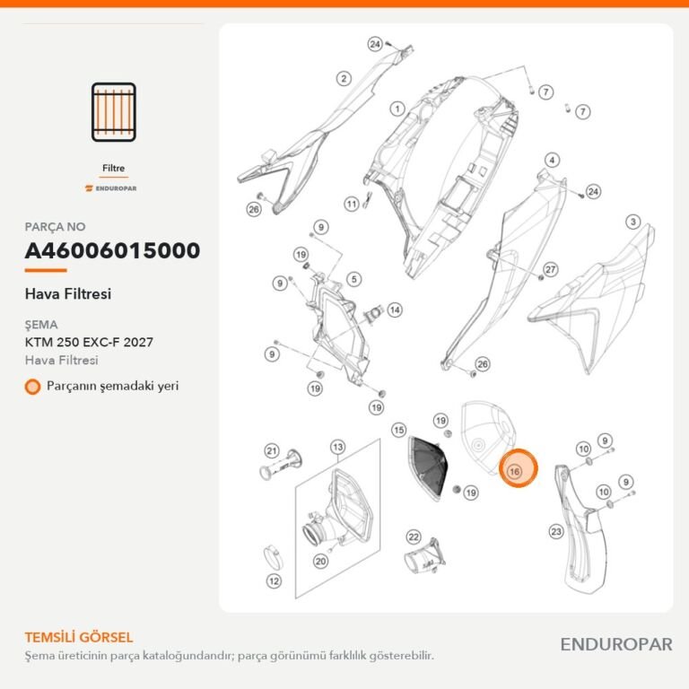 Hava Filtresi A46006015000 parça şeması