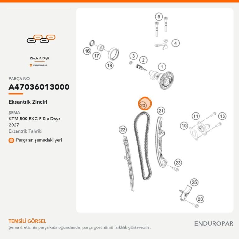 Eksantrik Zinciri A47036013000 parça şeması