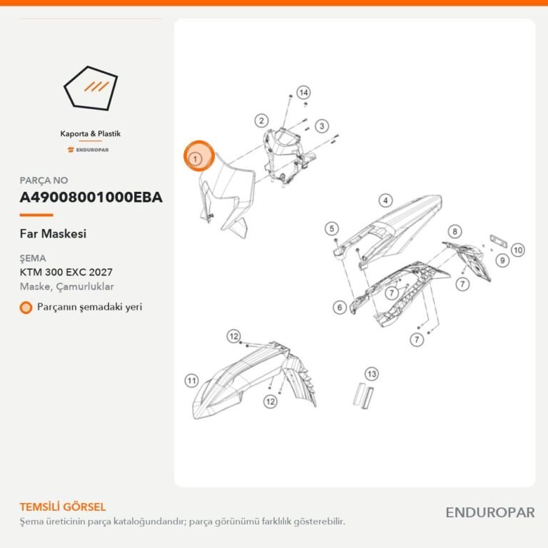 Far Maskesi A49008001000EBA parça şeması