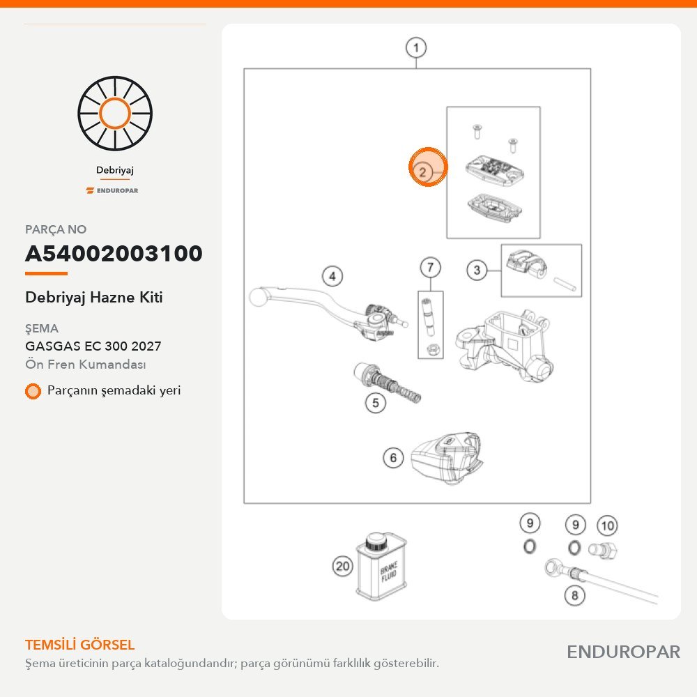Debriyaj Hazne Kiti A54002003100 parça şeması