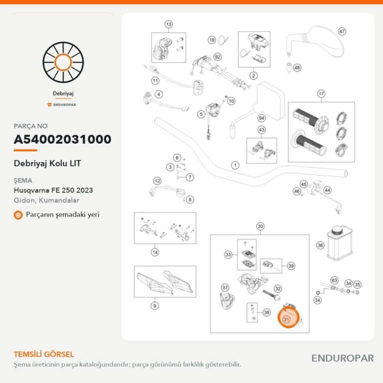 Debriyaj Kolu LIT A54002031000 parça şeması