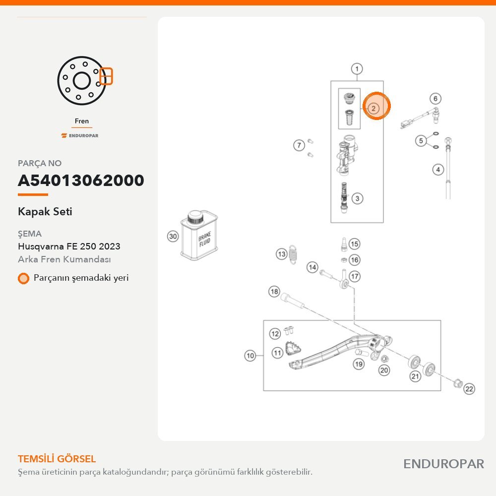 Kapak Seti A54013062000 parça şeması