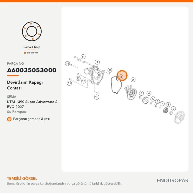 Devirdaim Kapağı Contası A60035053000 parça şeması