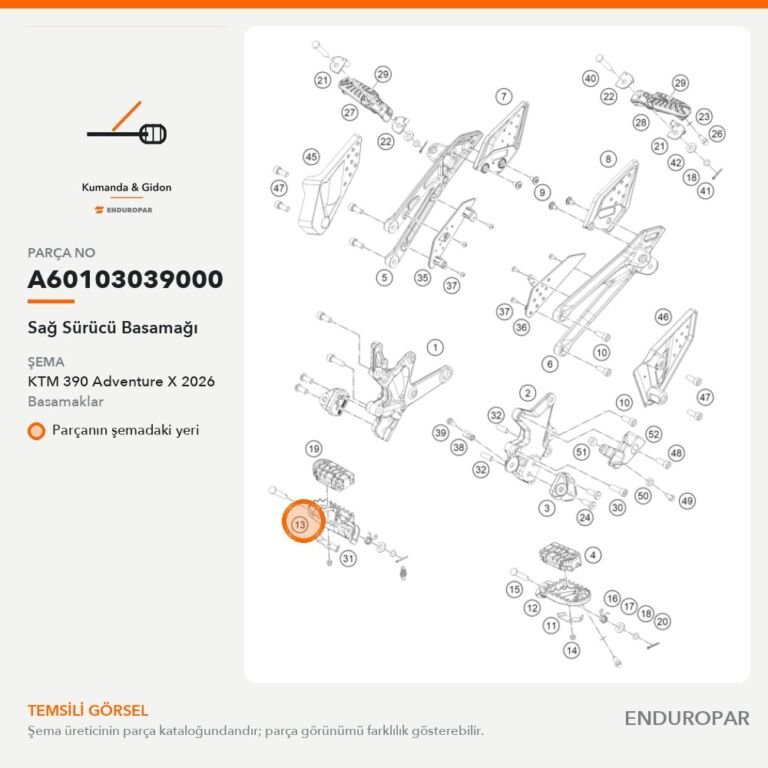 Sağ Sürücü Basamağı A60103039000 parça şeması
