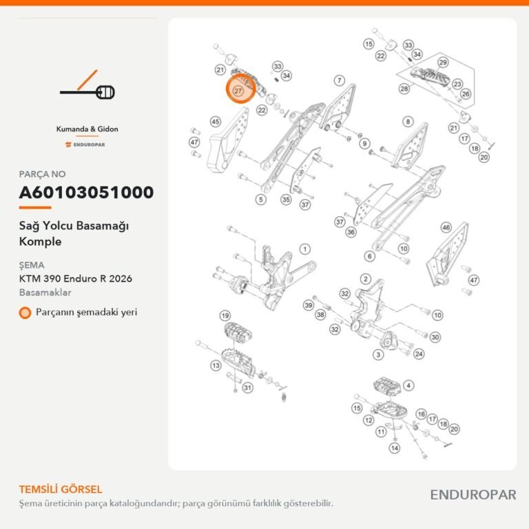 Sağ Yolcu Basamağı Komple A60103051000 parça şeması