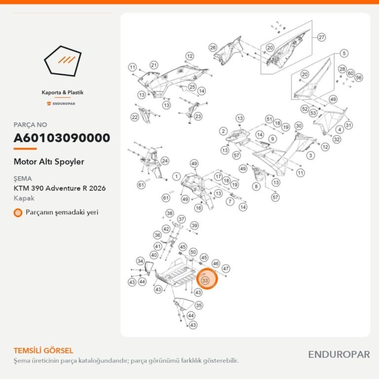 Motor Altı Spoyler A60103090000 parça şeması
