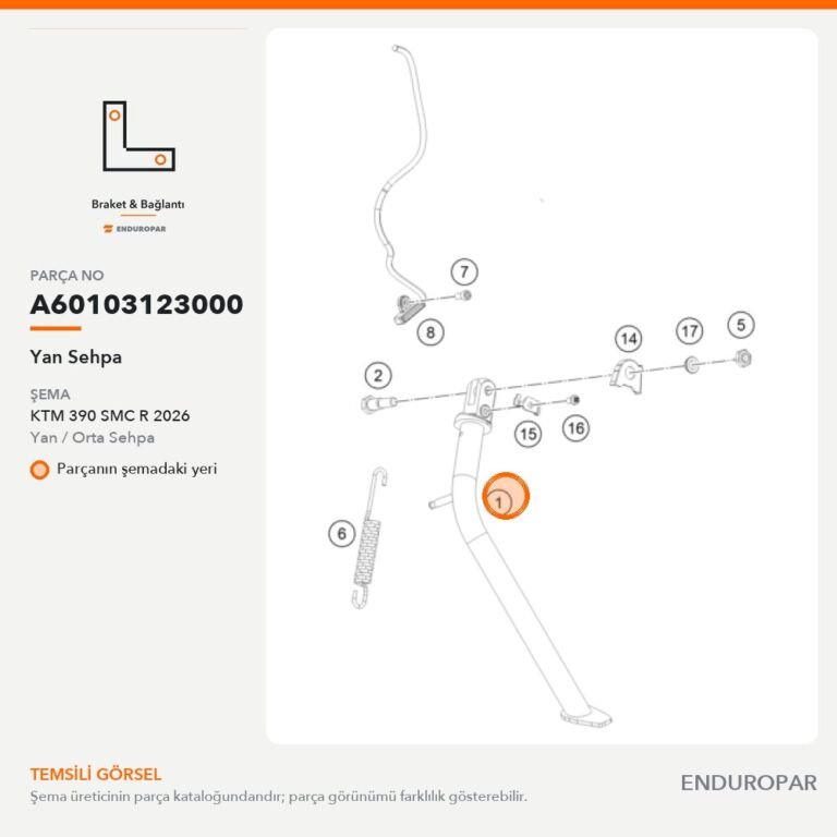 Yan Sehpa A60103123000 parça şeması