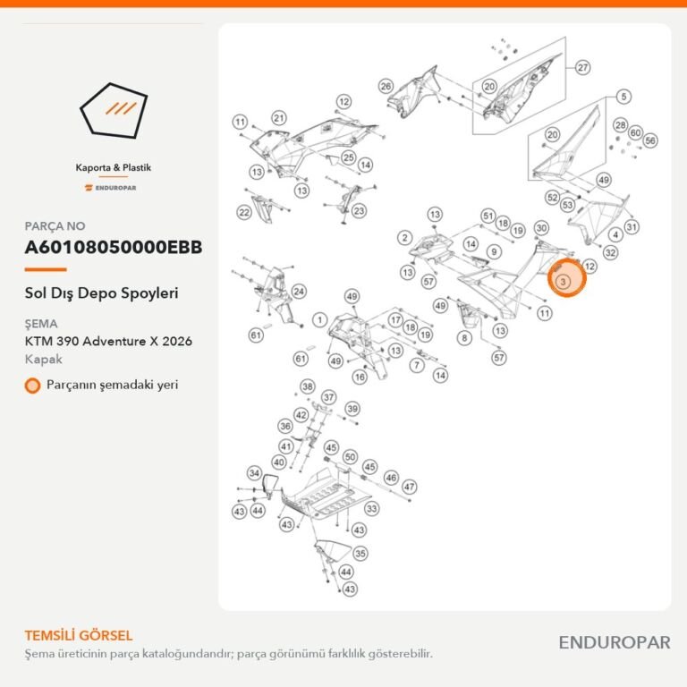 Sol Dış Depo Spoyleri A60108050000EBB parça şeması