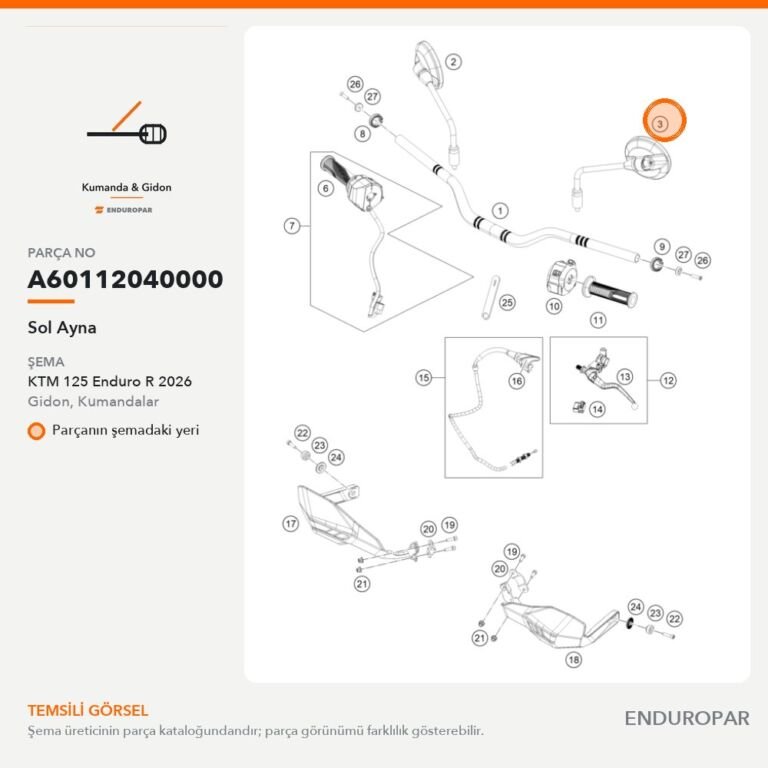 Sol Ayna A60112040000 parça şeması