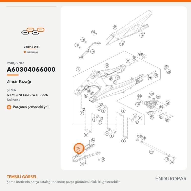 Zincir Kızağı A60304066000 parça şeması