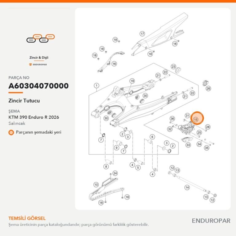 Zincir Tutucu A60304070000 parça şeması