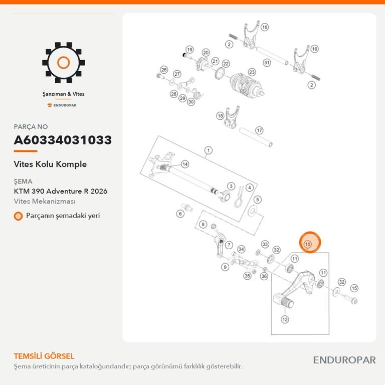 Vites Kolu Komple A60334031033 parça şeması