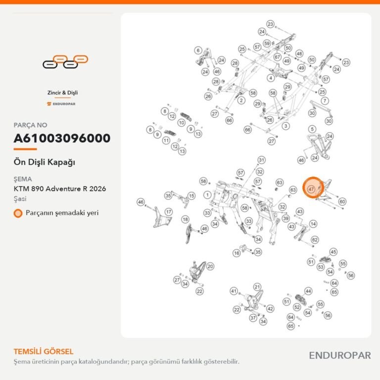 Ön Dişli Kapağı A61003096000 parça şeması