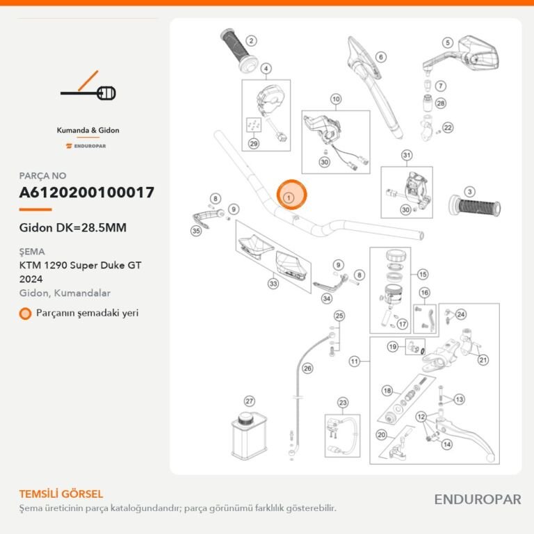 Gidon DK=28.5MM A6120200100017 parça şeması