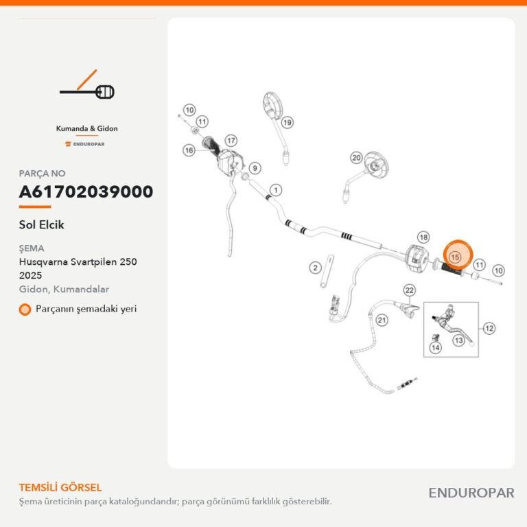 Sol Elcik A61702039000 parça şeması
