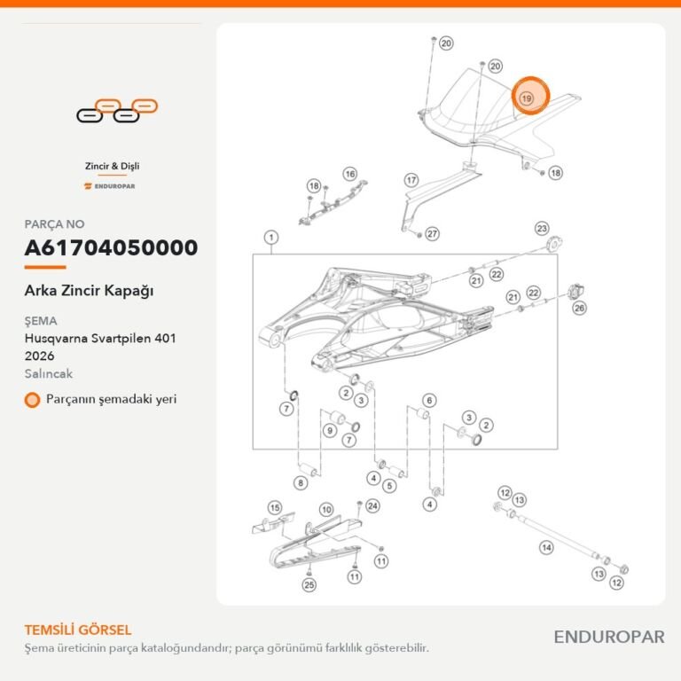 Arka Zincir Kapağı A61704050000 parça şeması