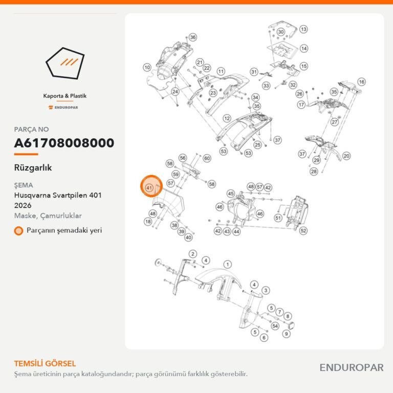 Rüzgarlık A61708008000 parça şeması