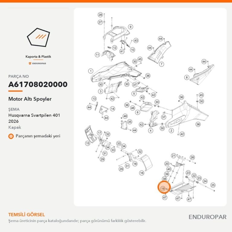 Motor Altı Spoyler A61708020000 parça şeması