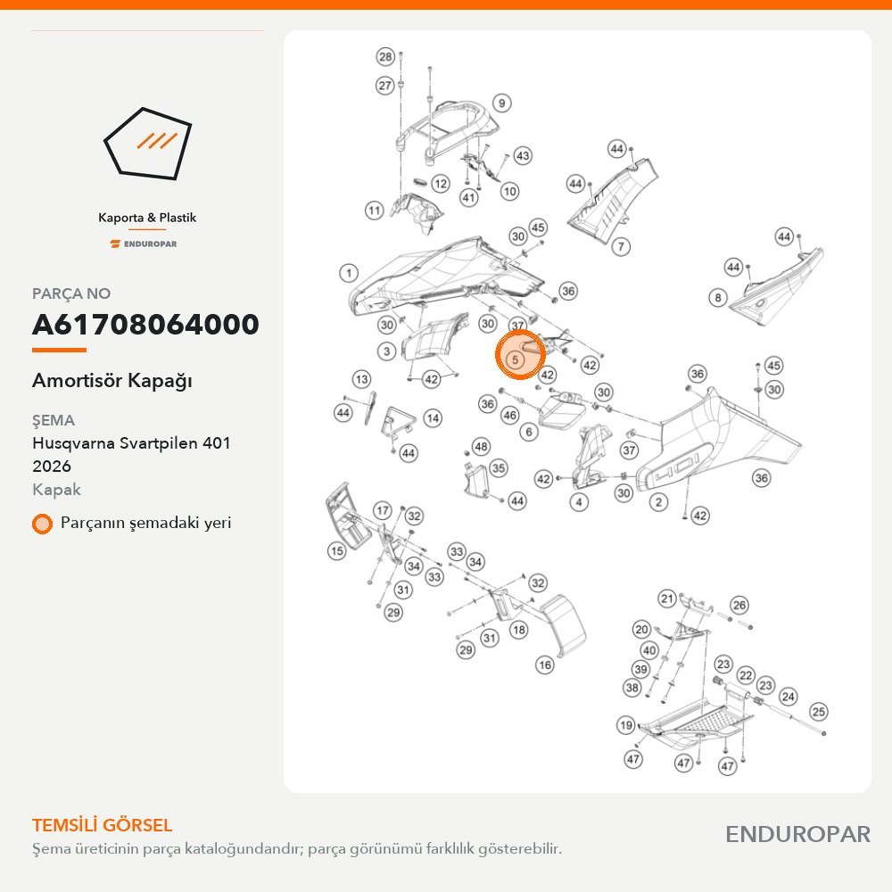 Amortisör Kapağı A61708064000 parça şeması