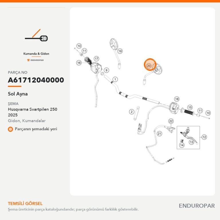 Sol Ayna A61712040000 parça şeması