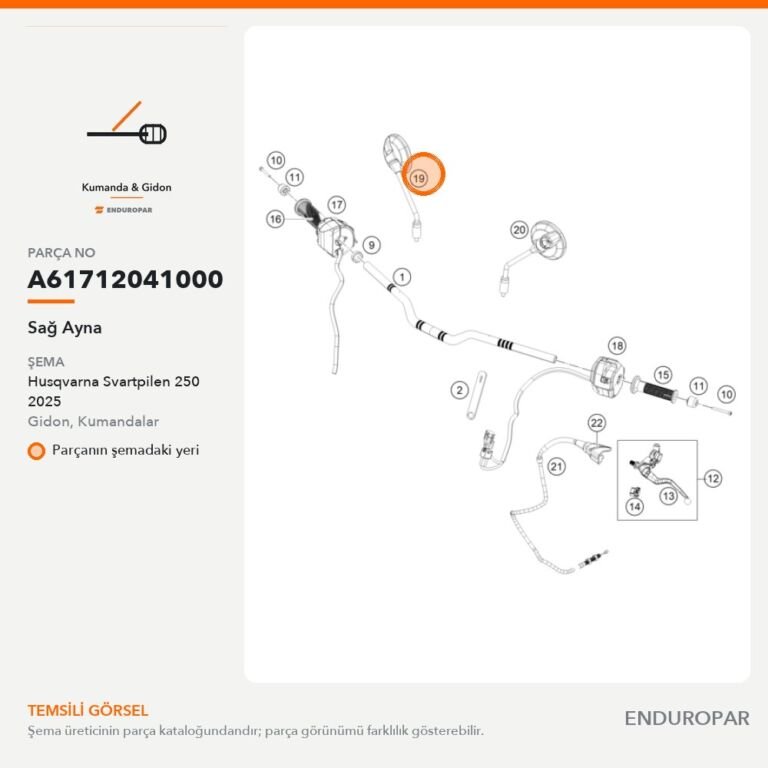Sağ Ayna A61712041000 parça şeması