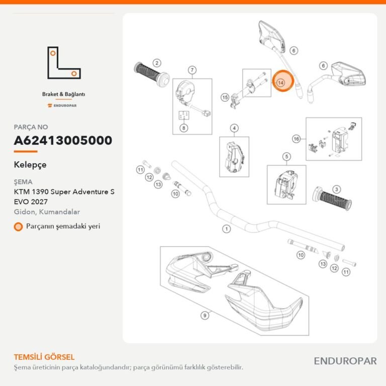 Kelepçe A62413005000 parça şeması