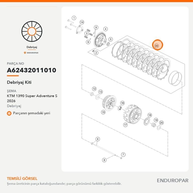Debriyaj Kiti A62432011010 parça şeması