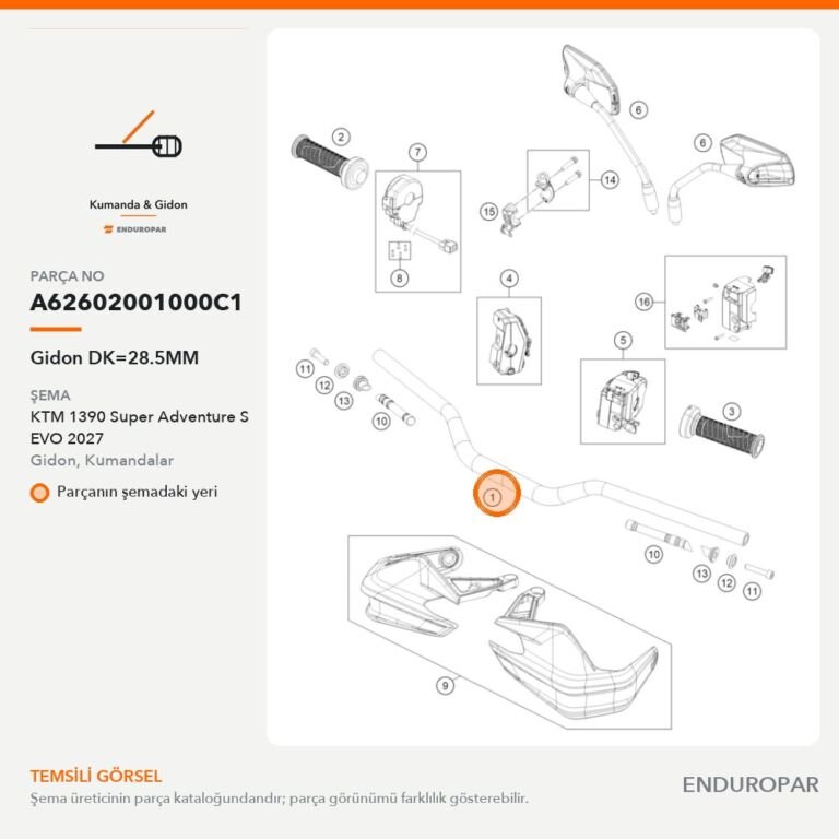 Gidon DK=28.5MM A62602001000C1 parça şeması