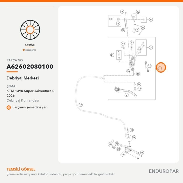 Debriyaj Merkezi A62602030100 parça şeması