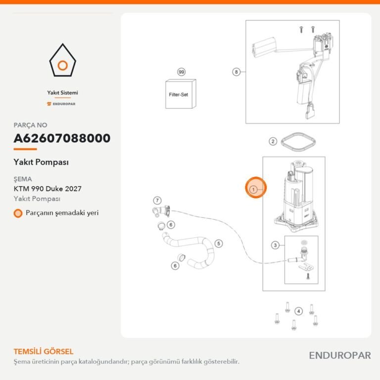 Yakıt Pompası A62607088000 parça şeması