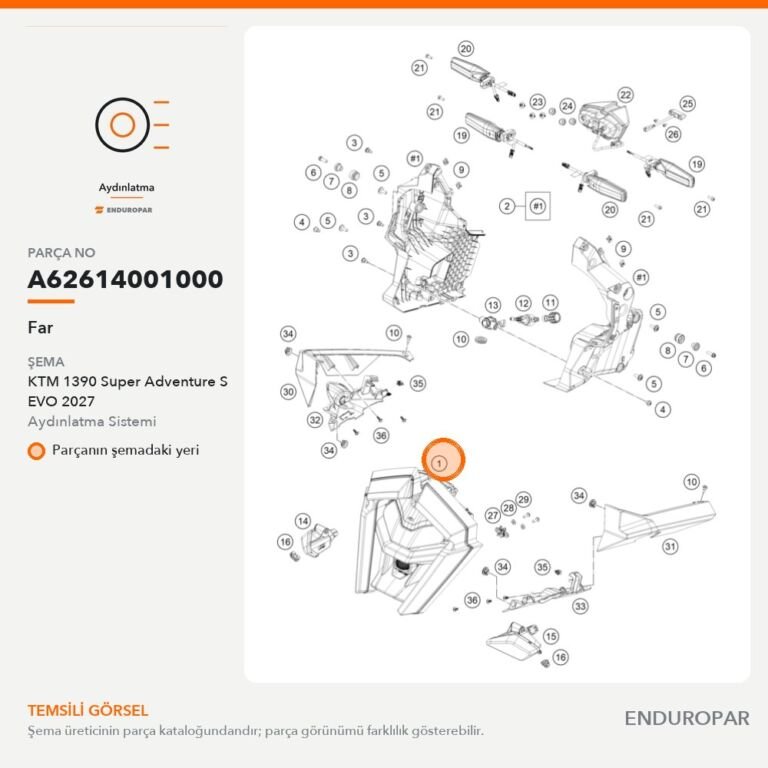 Far A62614001000 parça şeması