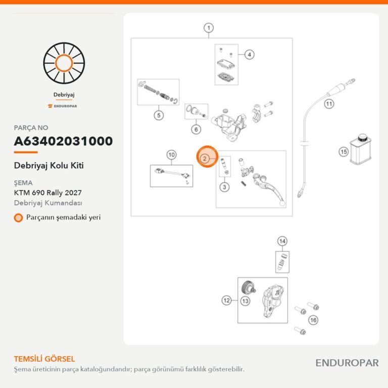 Debriyaj Kolu Kiti A63402031000 parça şeması