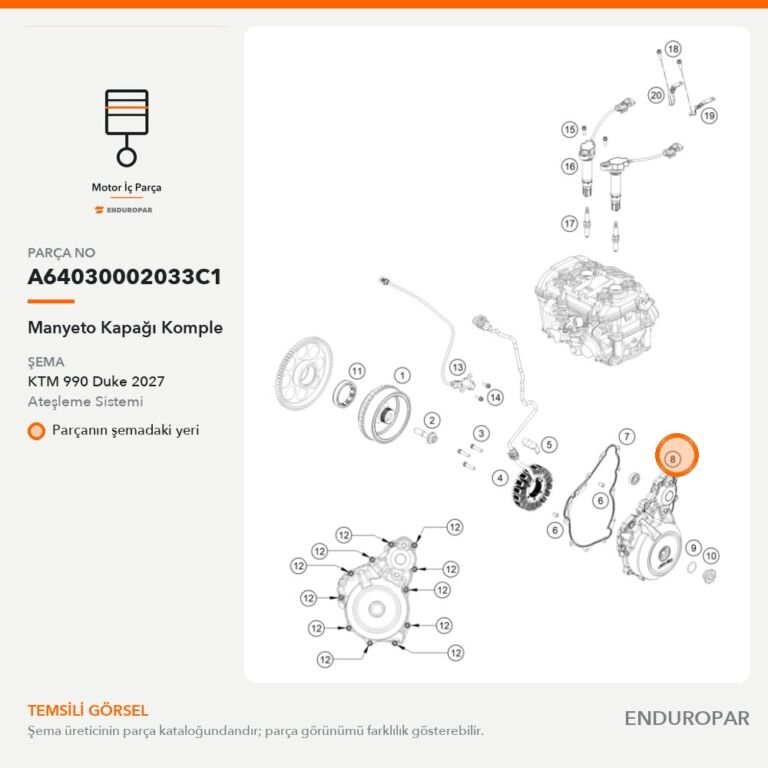 Manyeto Kapağı Komple A64030002033C1 parça şeması