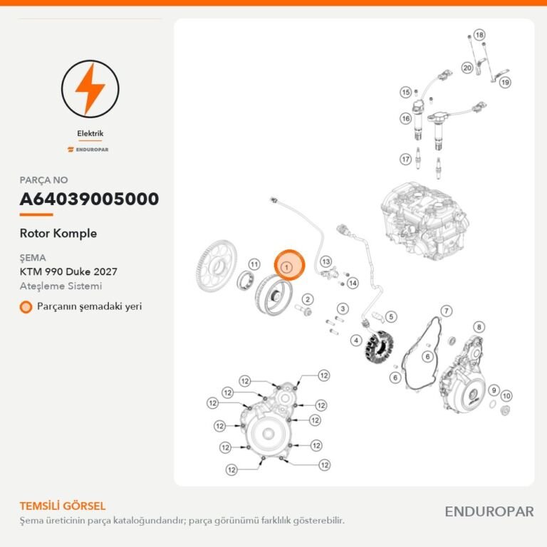Rotor Komple A64039005000 parça şeması