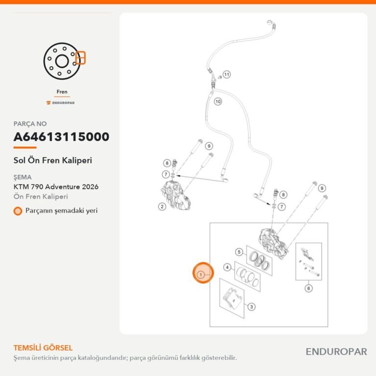 Sol Ön Fren Kaliperi A64613115000 parça şeması