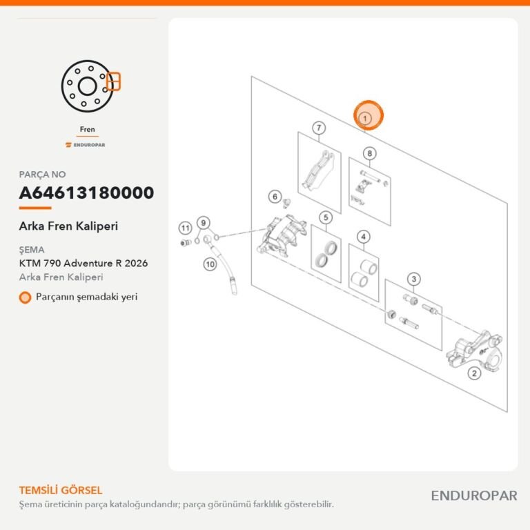Arka Fren Kaliperi A64613180000 parça şeması