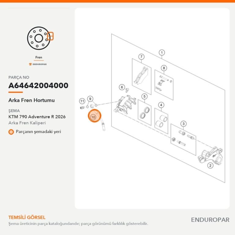 Arka Fren Hortumu A64642004000 parça şeması