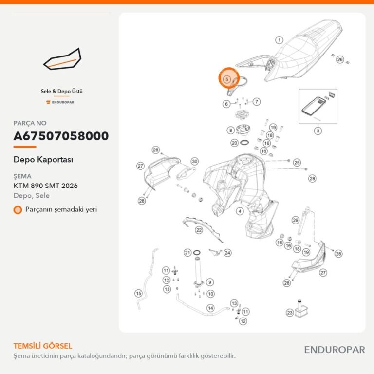 Depo Kaportası A67507058000 parça şeması