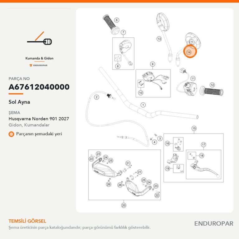 Sol Ayna A67612040000 parça şeması