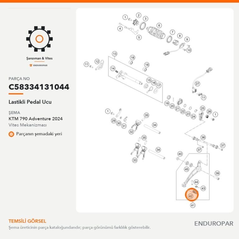 Lastikli Pedal Ucu C58334131044 parça şeması