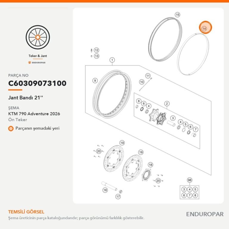 Jant Bandı 21'' C60309073100 parça şeması