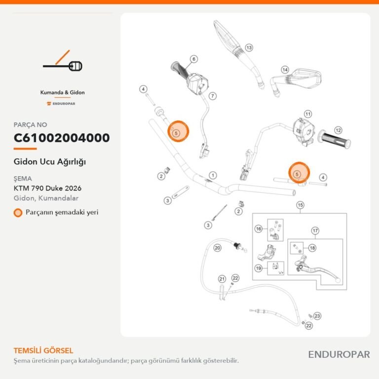 Gidon Ucu Ağırlığı C61002004000 parça şeması