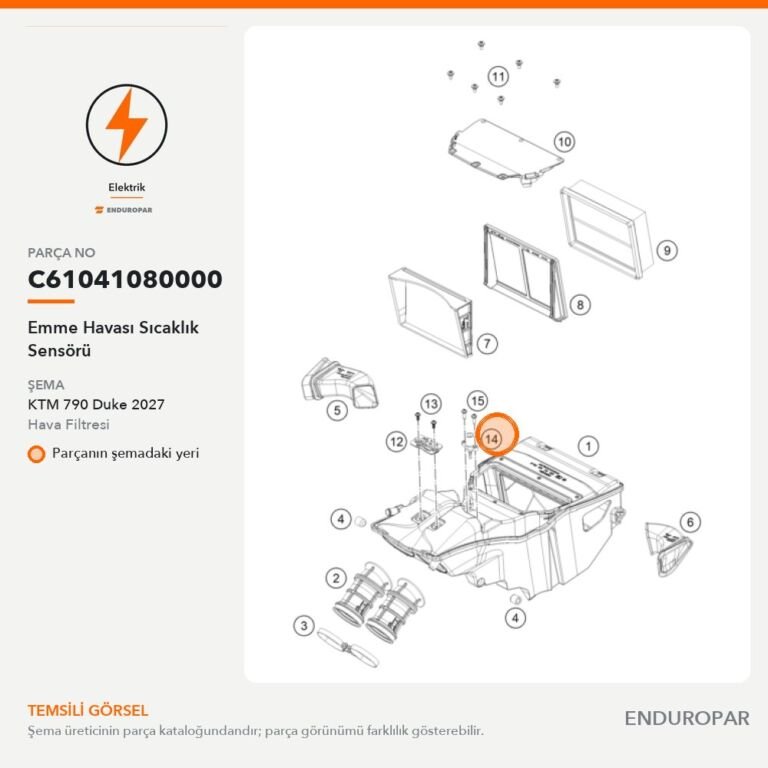 Emme Havası Sıcaklık Sensörü C61041080000 parça şeması