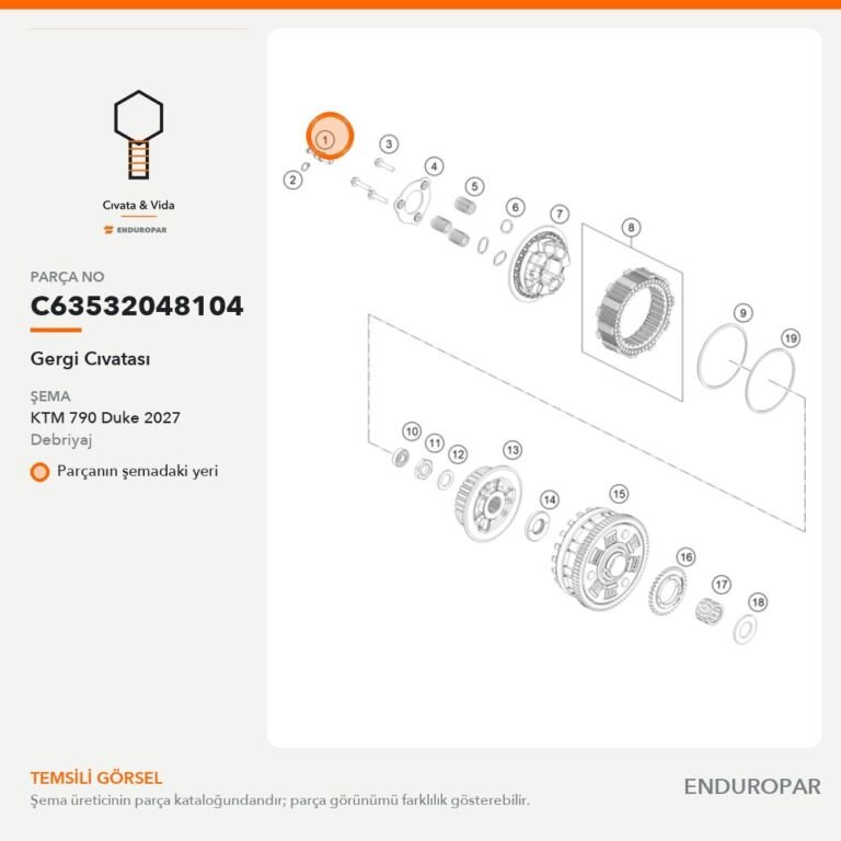 Gergi Cıvatası C63532048104 parça şeması