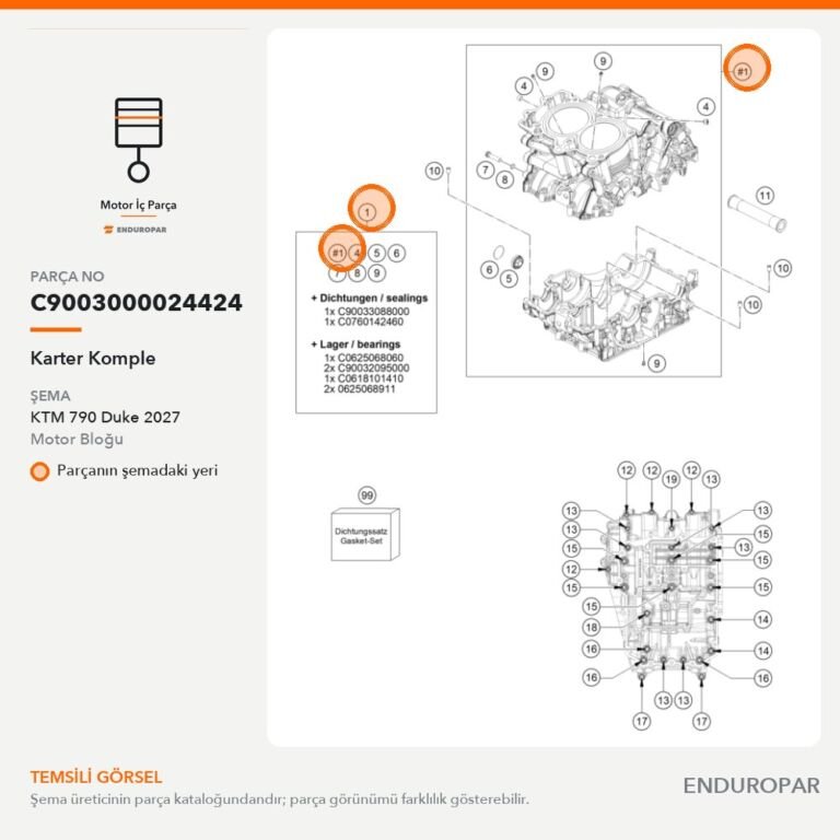 Karter Komple C9003000024424 parça şeması