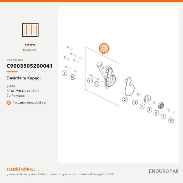 Devirdaim Kapağı C9003505200041 parça şeması