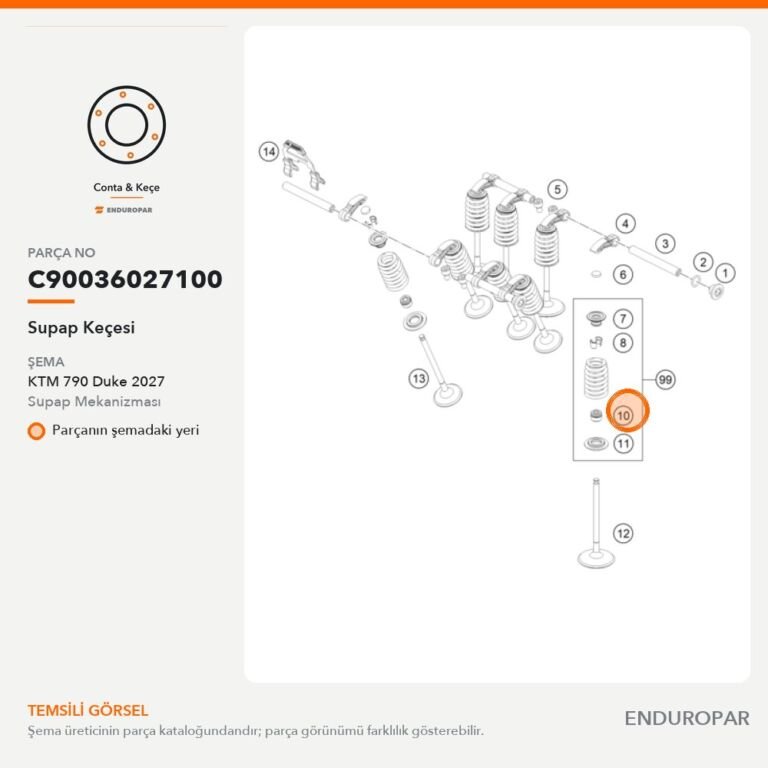 Supap Keçesi C90036027100 parça şeması